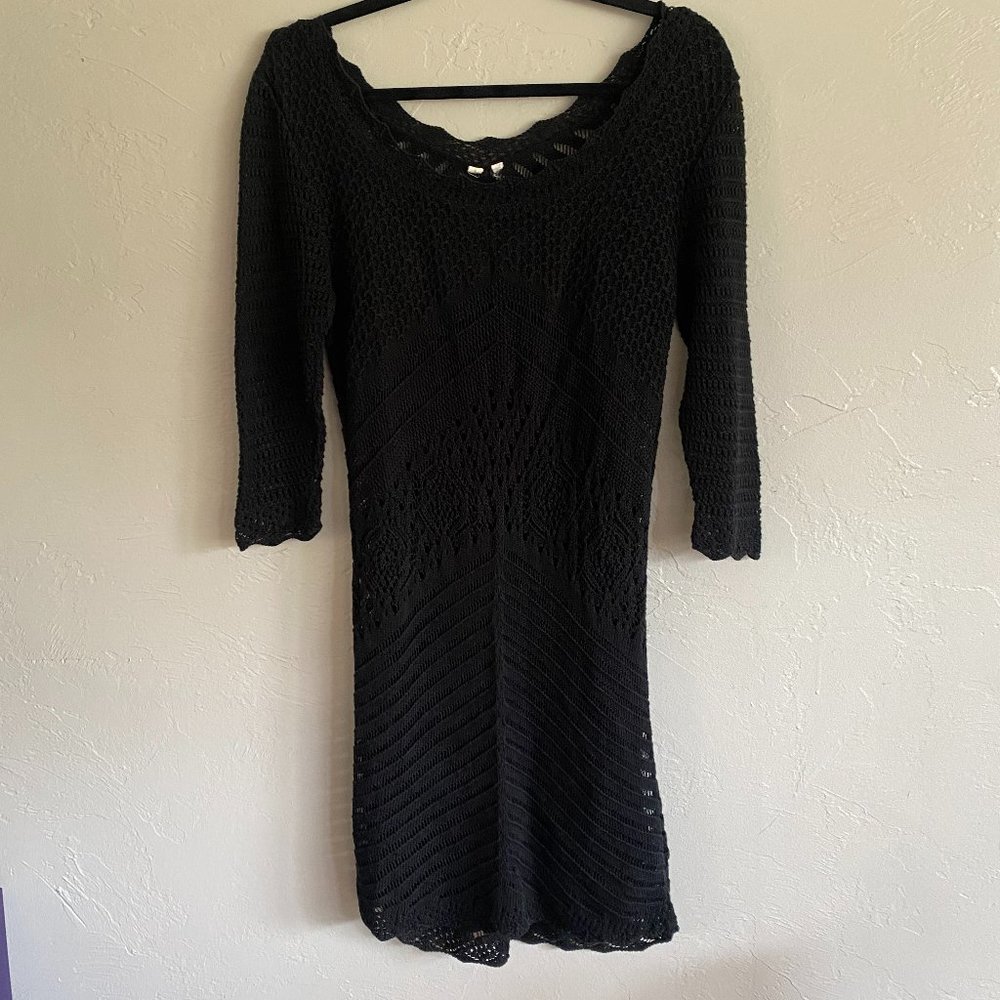 Jones New York Crochet Sweater Dress